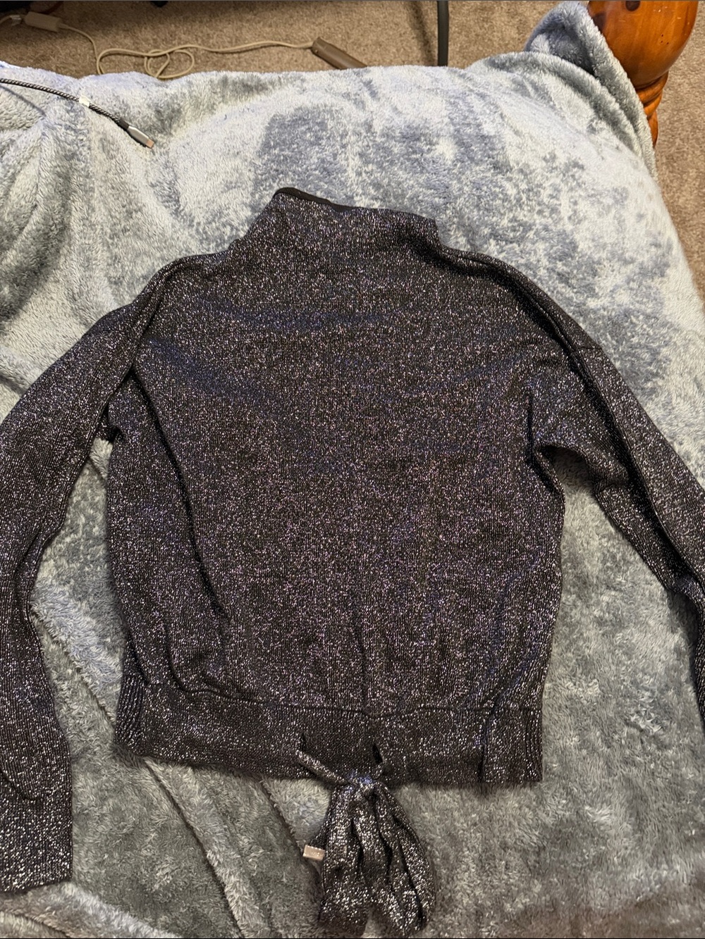 Michael kors small turtleneck glitter front tie